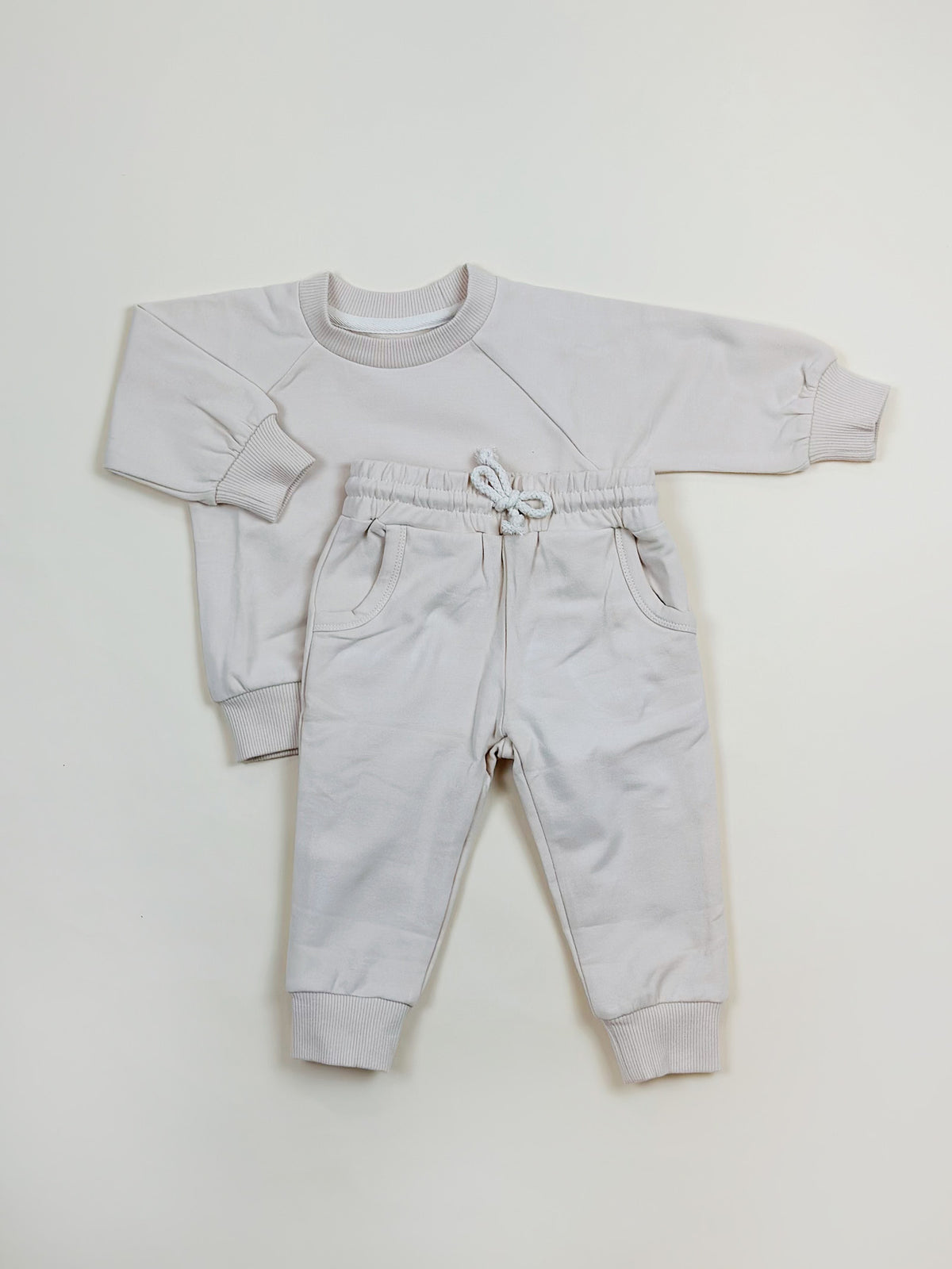 Cream Organic French Terry set in Organic Cotton