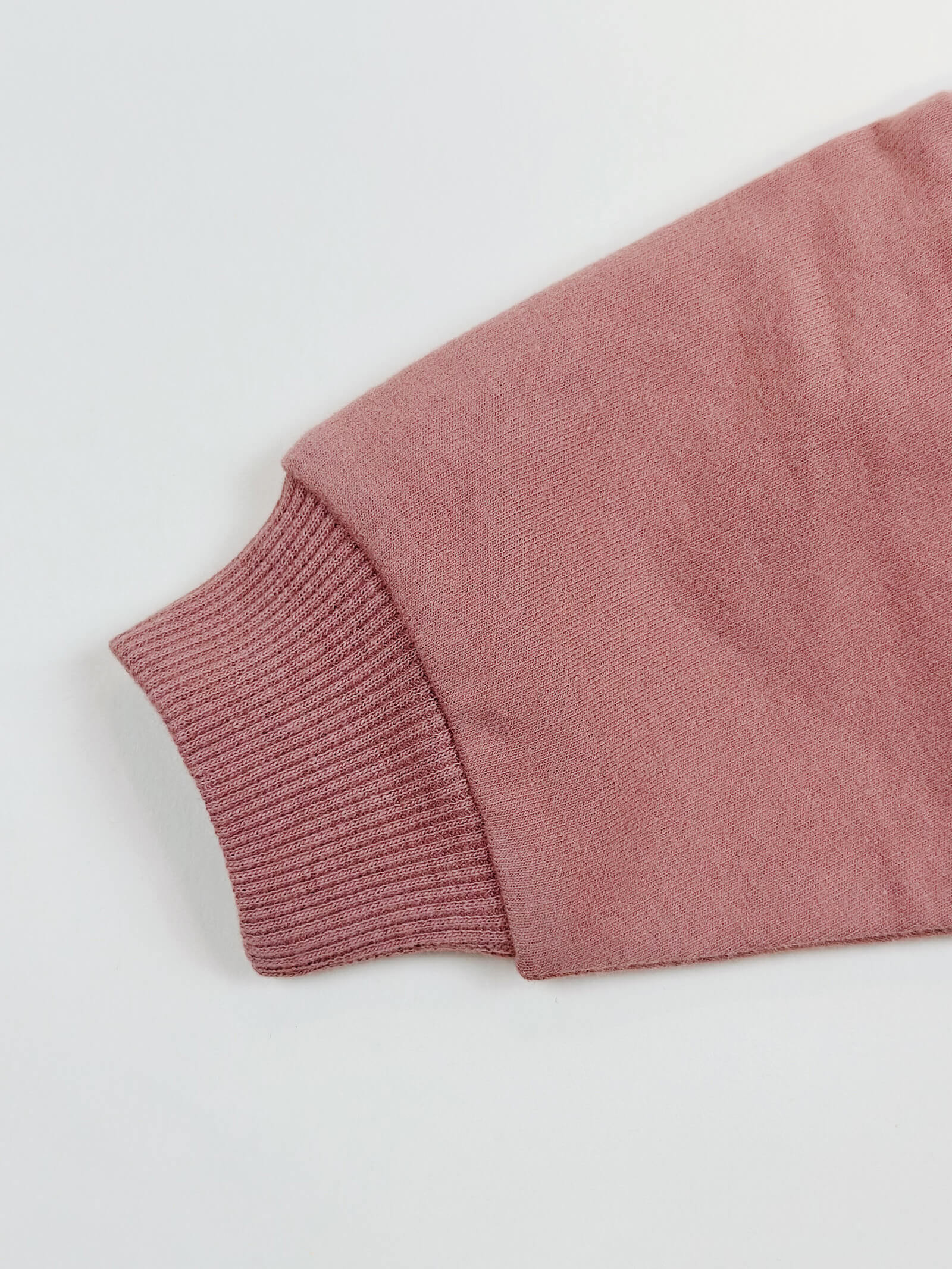 Organic Cotton French Terry Fabric in Blush Pink