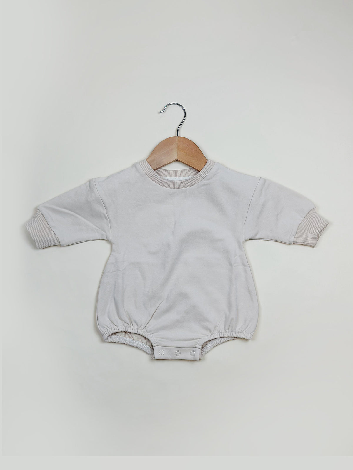 Cream French Terry Onesie in Organic Cotton