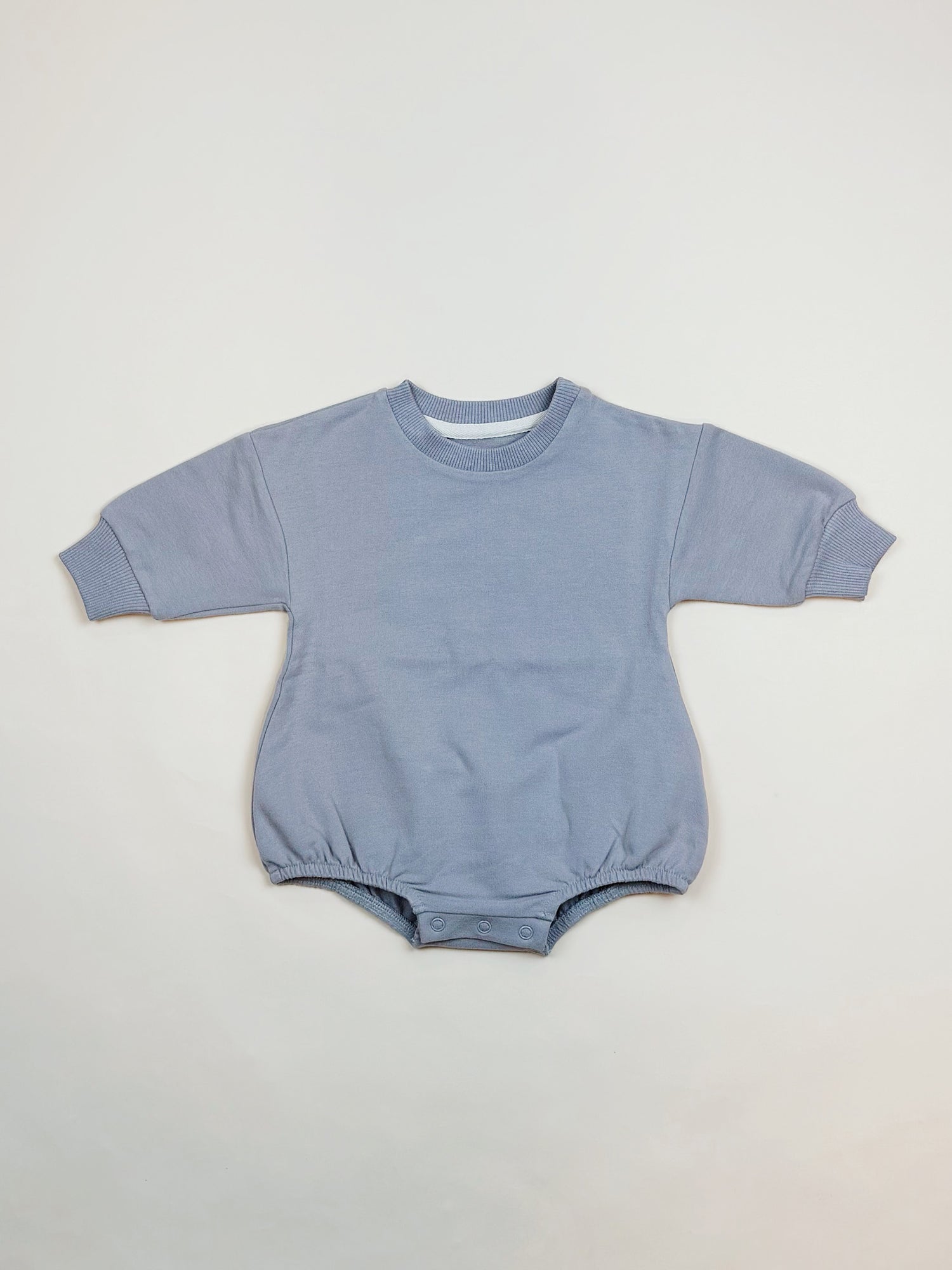 Stone Grey French Terry Onesie in Organic Cotton