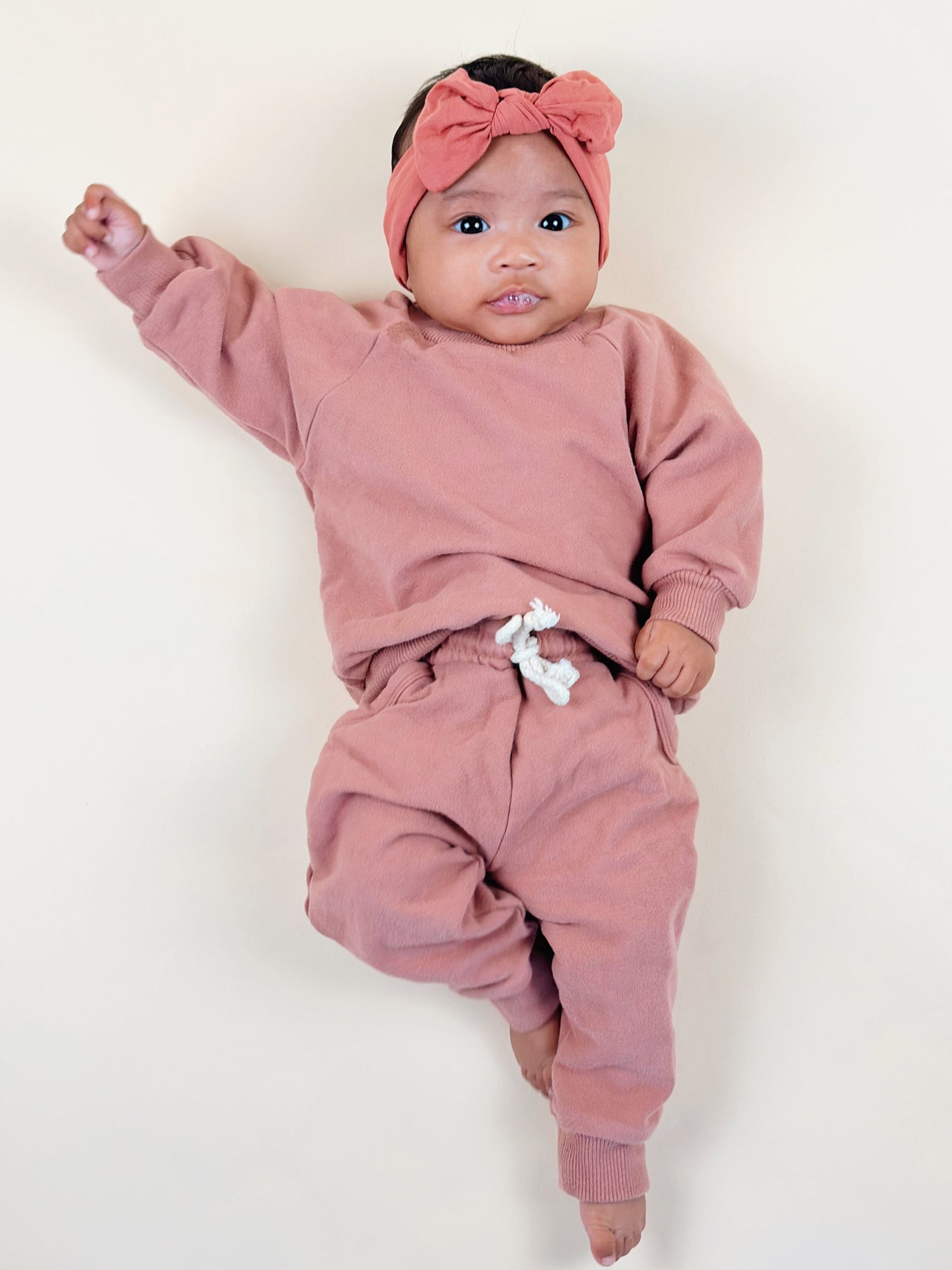 Apricot French Terry Set in Organic Cotton