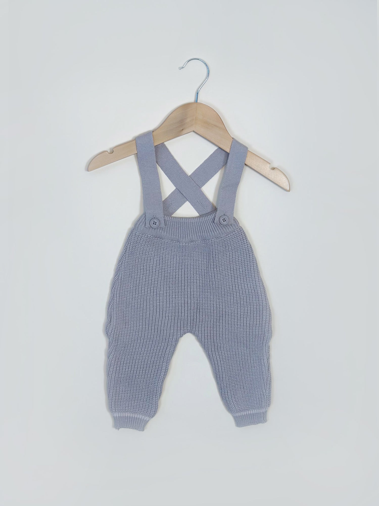 Faded Trunk Knitted Overalls