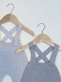 Faded Trunk Knitted Overalls