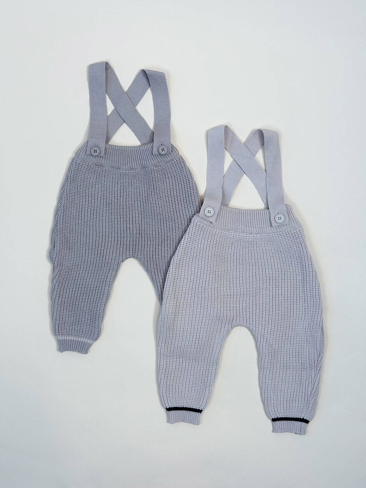 Faded Trunk Knitted Overalls