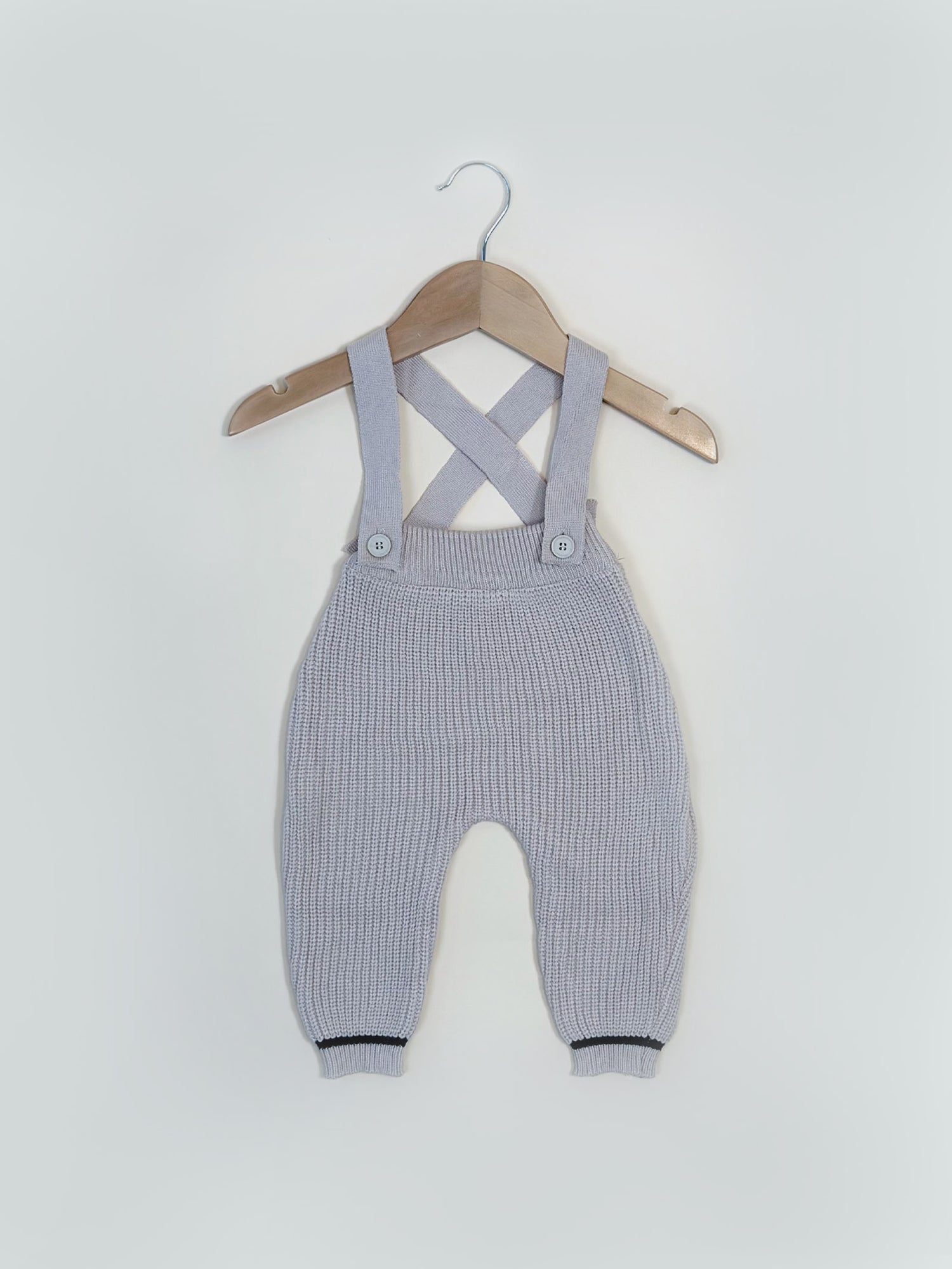 Ivory Knitted Overalls