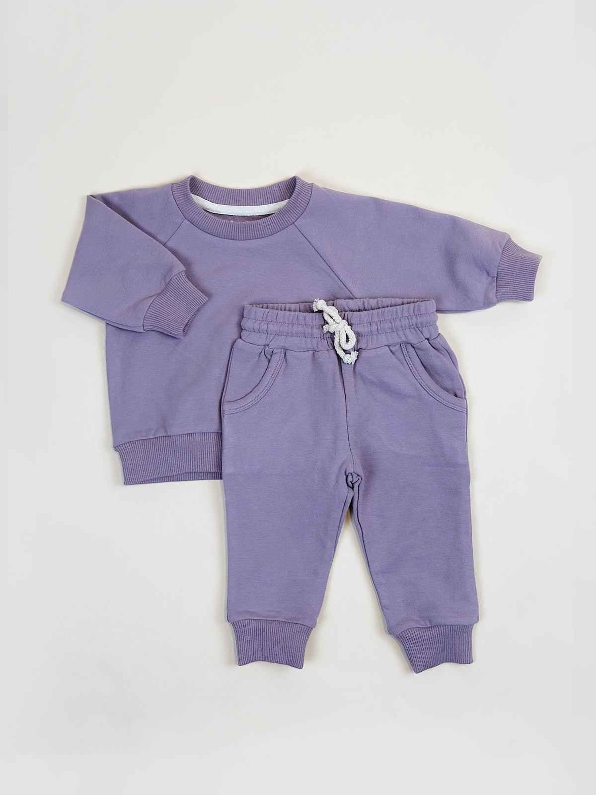 Lilac French Terry Set in Organic Cotton