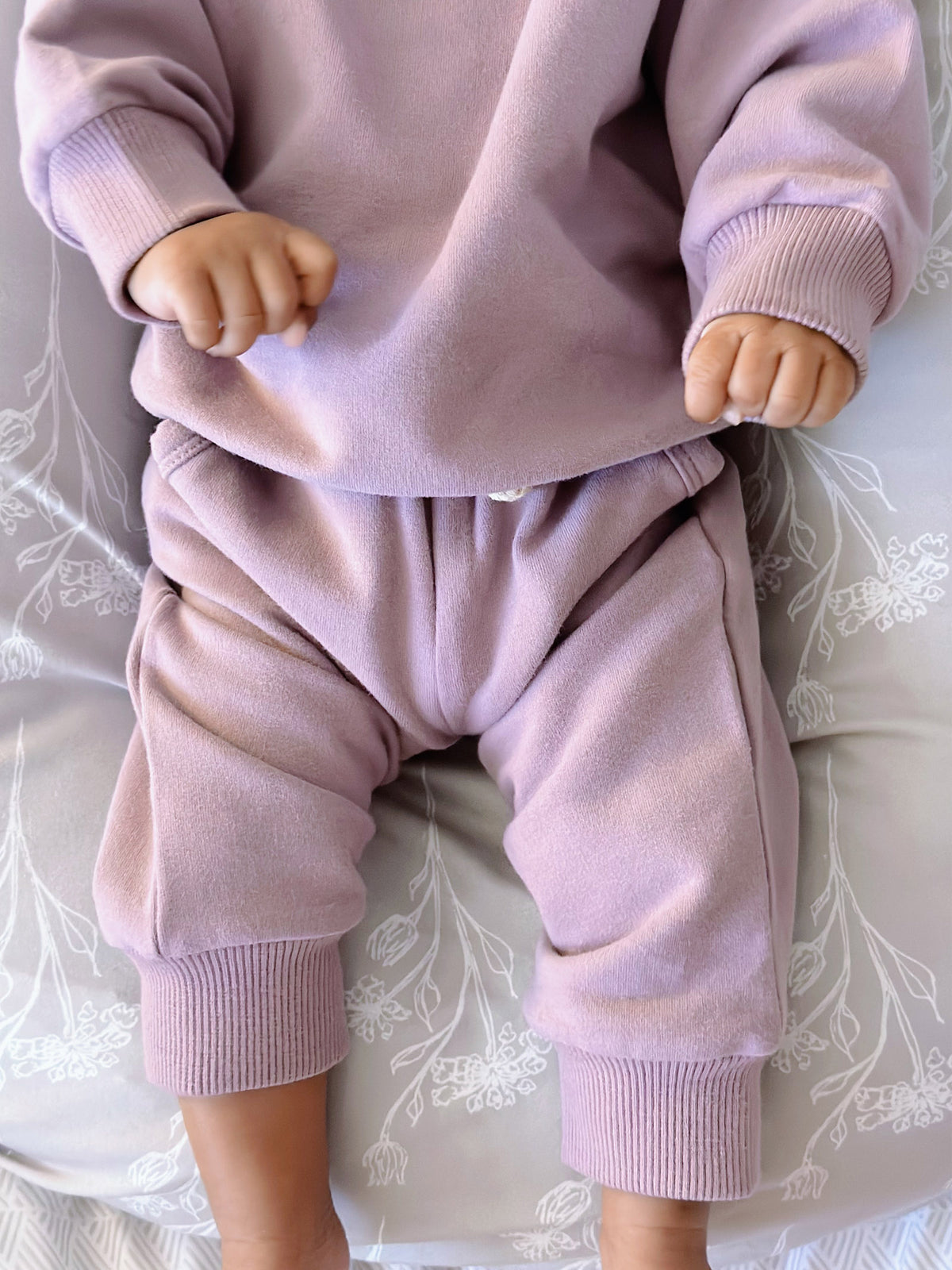 Lilac French Terry Set in Organic Cotton