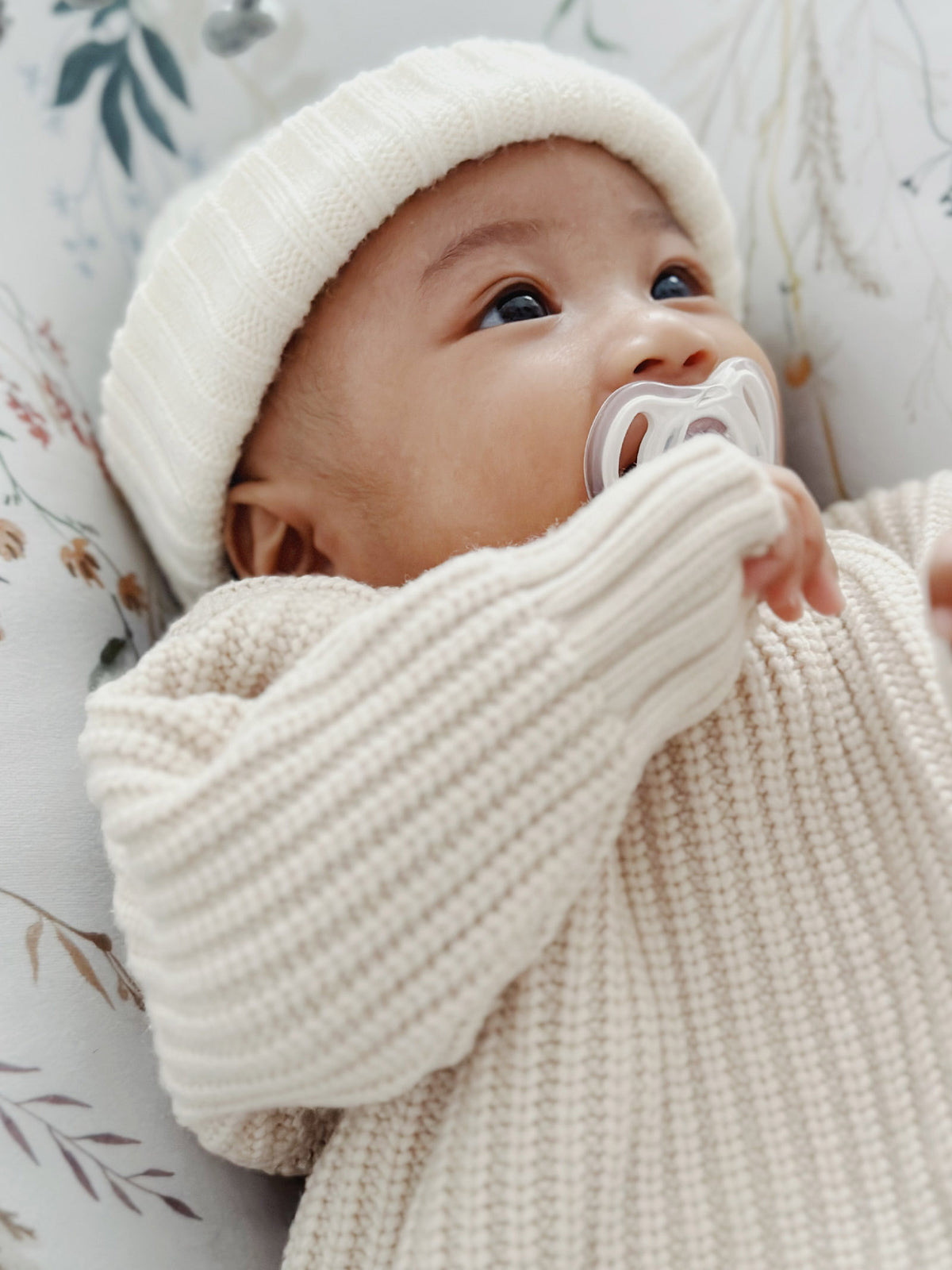 White Knitted Beanie