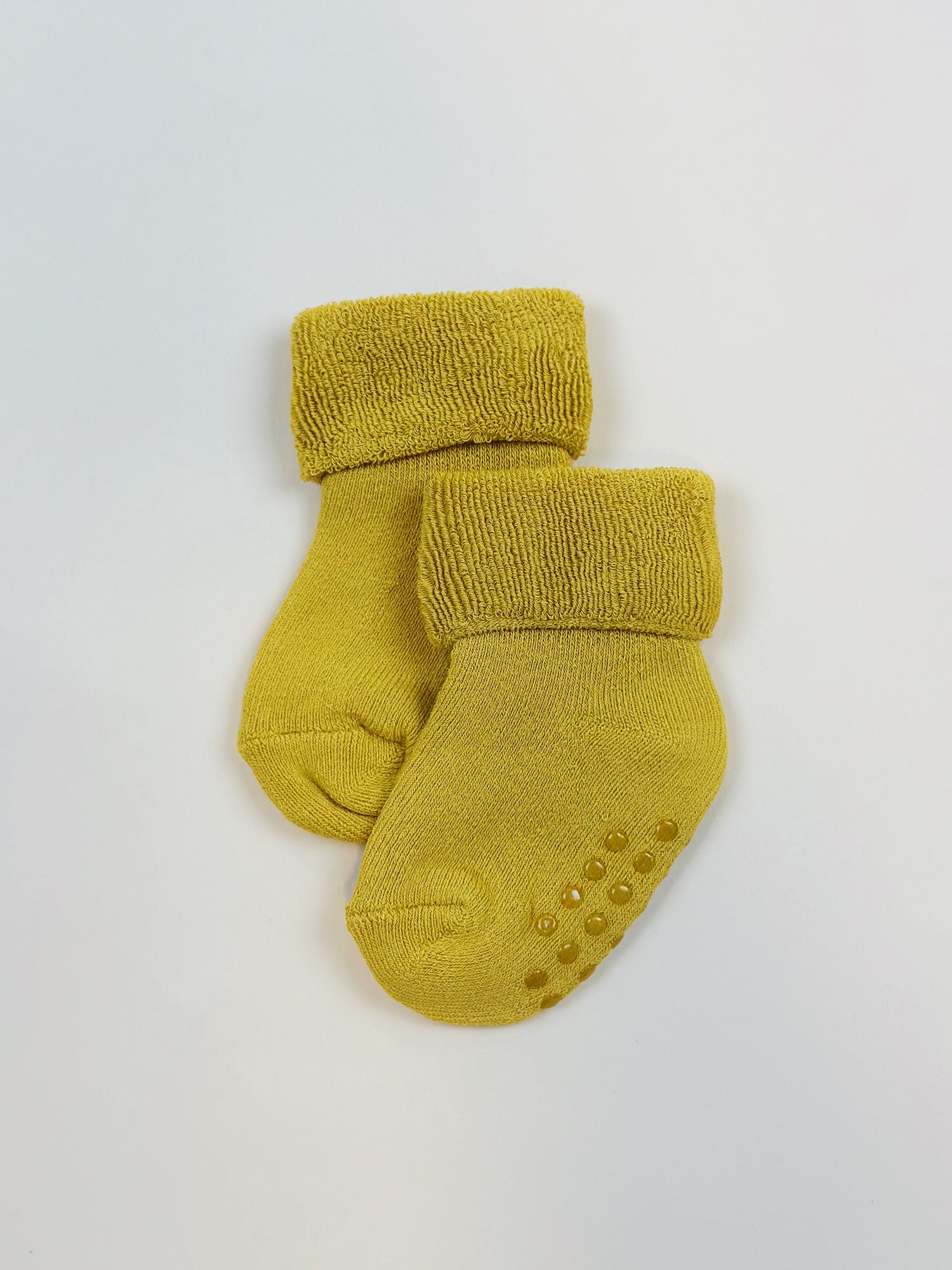 Mustard Winter French Terry Socks