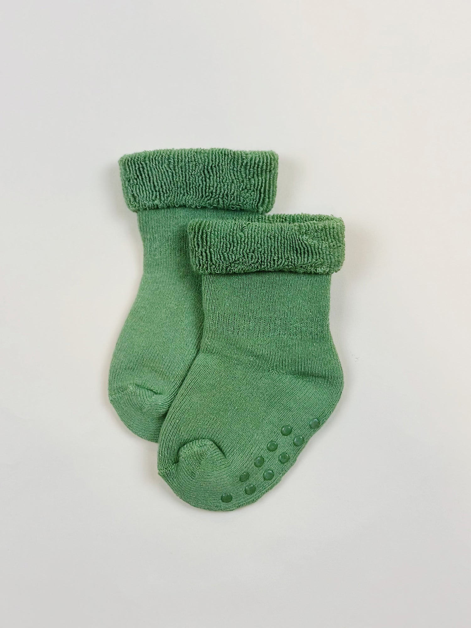 Pine Green Winter French Terry Socks