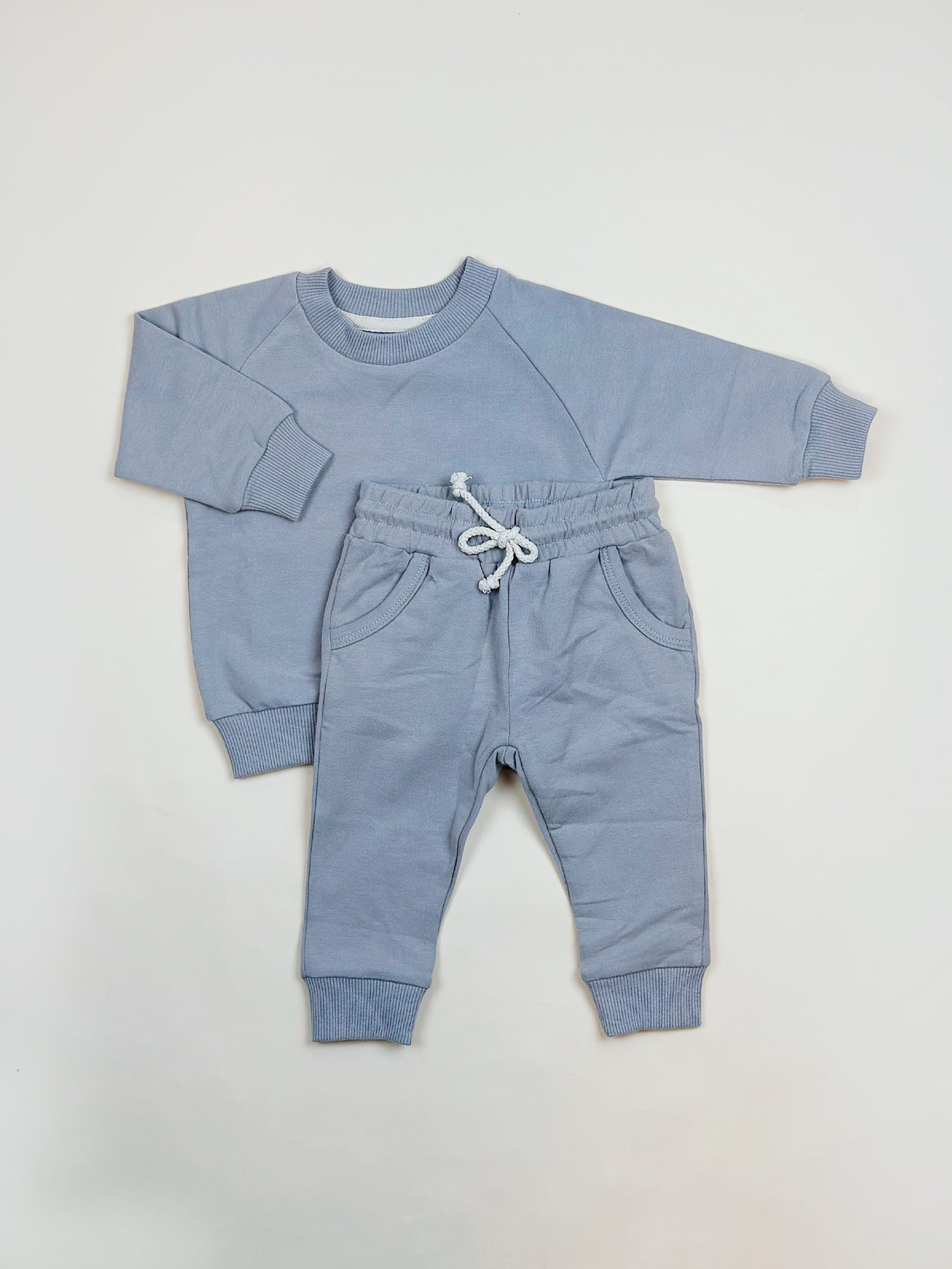 Stone Grey French Terry set in Organic Cotton