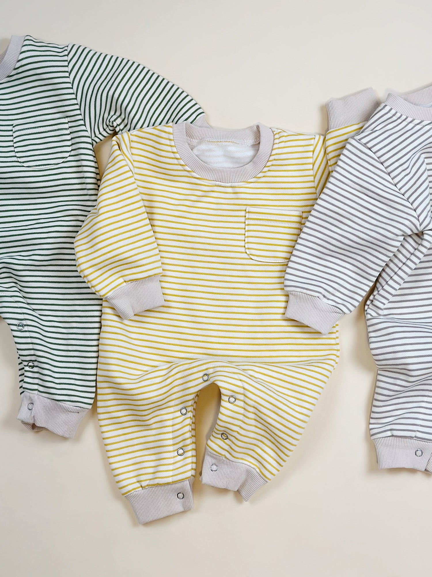 Striped Star Romper lined with Fleece
